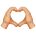 🫶🏼 heart hands: medium-light skin tone display on Apple